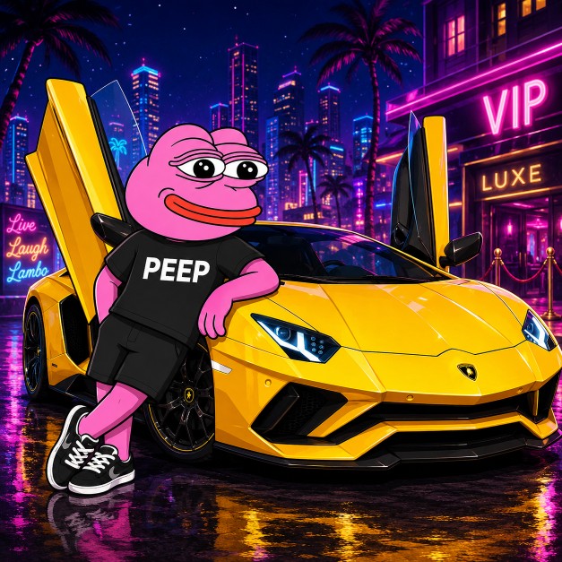 PEEP neon lambo